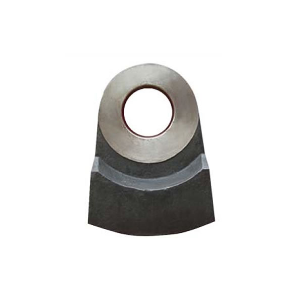 Raw material crusher hammer with precision machined bore ring and wedge shaped casting body - alloy steel for cement plant raw mill hammer crusher - ZHILI foundry