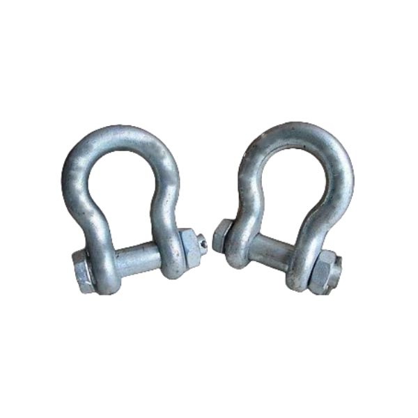 Bow shackle pair with bolt pin and nut - heat-resistant alloy steel casting for industrial rigging and lifting - ZHILI foundry
