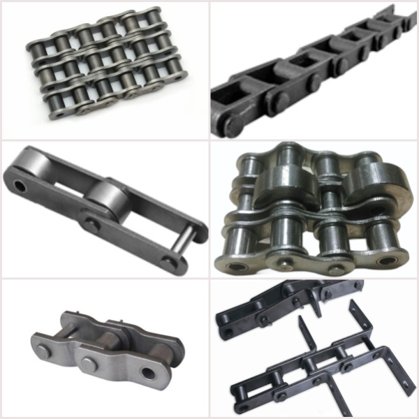 Industrial chain links and chain assembly in 6 types - stacked short link chain, extended pitch roller chain, offset link, heavy duty welded chain, connecting link and drag chain with attachments - heat-resistant alloy steel for cement plant conveyor and kiln systems - ZHILI foundry